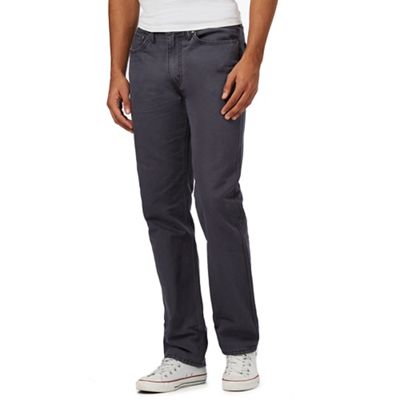 Grey '511' slim fit trousers with linen